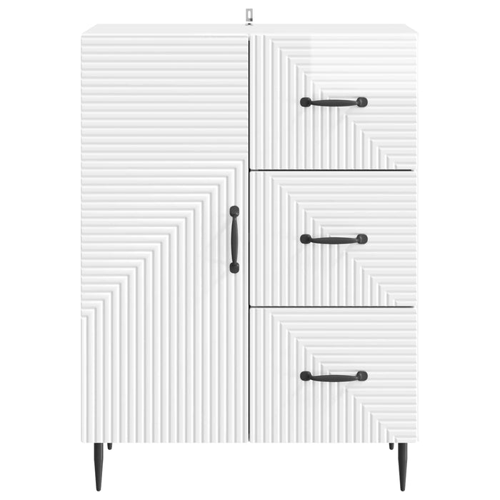 Bufet Alb foarte lucios 66 x 34,5 x 89,5 cm Lemn prelucrat - WALTI WALTI