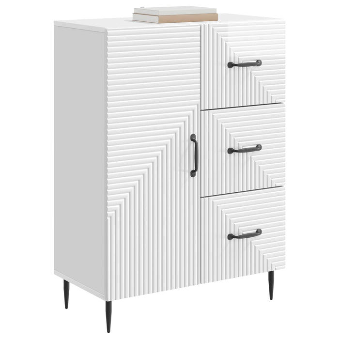 Bufet Alb foarte lucios 66 x 34,5 x 89,5 cm Lemn prelucrat - WALTI WALTI