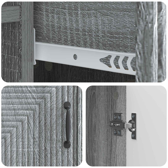 Bufet cu sertar Sonoma gri 66 x 34,5 x 89,5 cm Lemn prelucrat - WALTI WALTI