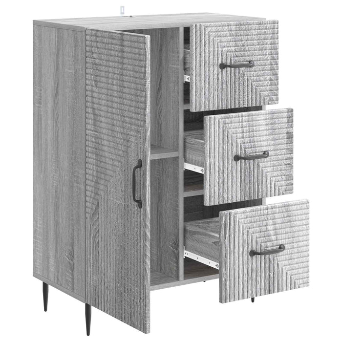 Bufet cu sertar Sonoma gri 66 x 34,5 x 89,5 cm Lemn prelucrat - WALTI WALTI
