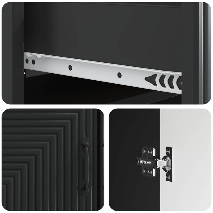 Bufet cu sertar Negru 66 x 34,5 x 89,5 cm Lemn prelucrat - WALTI WALTI