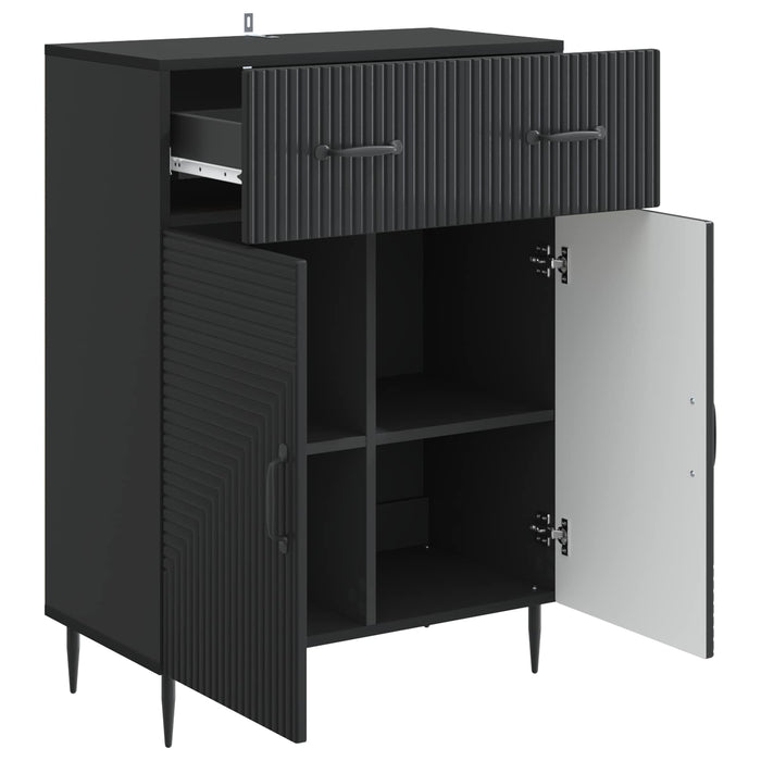 Bufet cu sertar Negru 66 x 34,5 x 89,5 cm Lemn prelucrat - WALTI WALTI