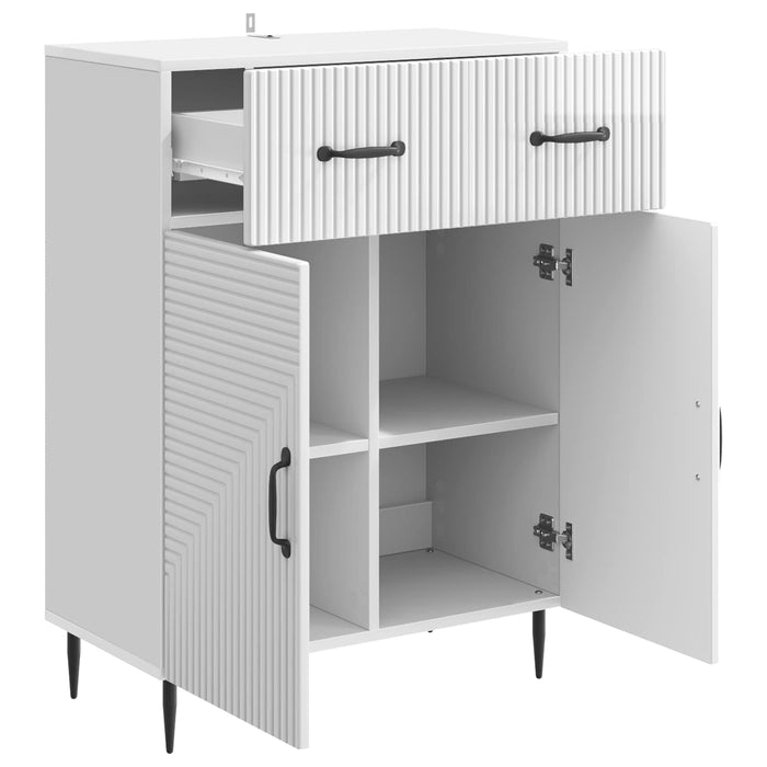 Bufet Alb foarte lucios 66 x 34,5 x 89,5 cm Lemn prelucrat - WALTI WALTI