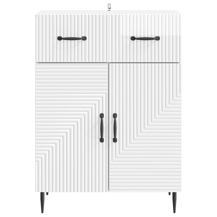 Bufet Alb foarte lucios 66 x 34,5 x 89,5 cm Lemn prelucrat - WALTI WALTI