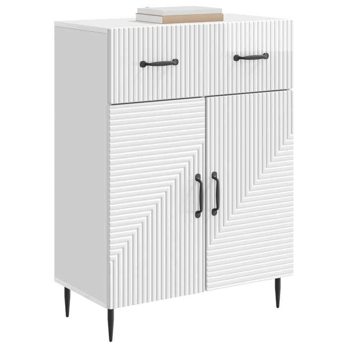 Bufet Alb foarte lucios 66 x 34,5 x 89,5 cm Lemn prelucrat - WALTI WALTI