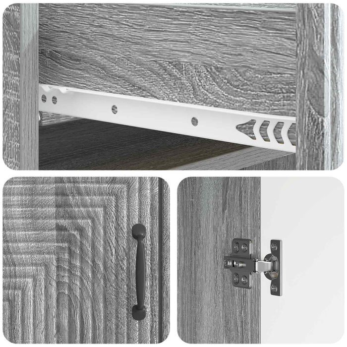 Bufet cu sertar Sonoma gri 66 x 34,5 x 89,5 cm Lemn prelucrat - WALTI WALTI
