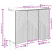Bufet Alb 89 x 34,5 x 80 cm Lemn prelucrat - WALTI WALTI