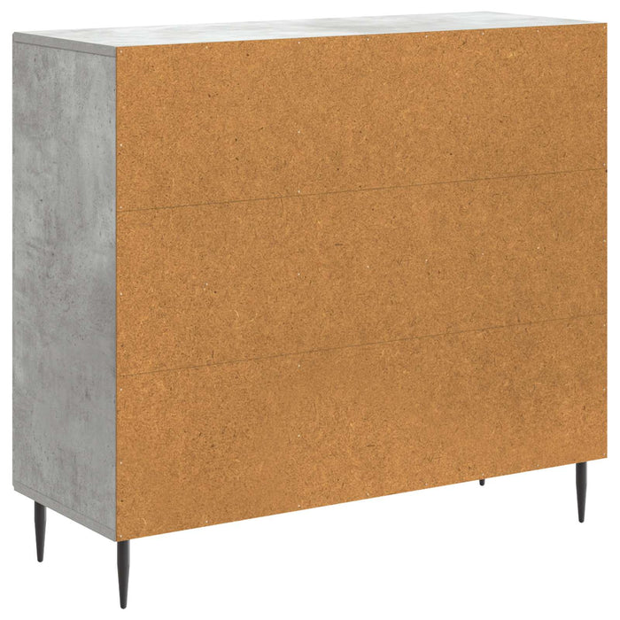 Bufet Gri Beton 89 x 34,5 x 80 cm Lemn prelucrat - WALTI WALTI