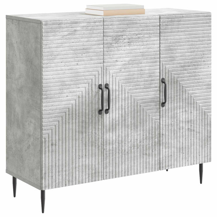 Bufet Gri Beton 89 x 34,5 x 80 cm Lemn prelucrat - WALTI WALTI