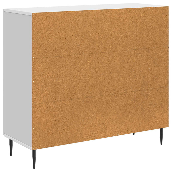 Bufet Alb foarte lucios 89 x 34,5 x 80 cm Lemn prelucrat - WALTI WALTI