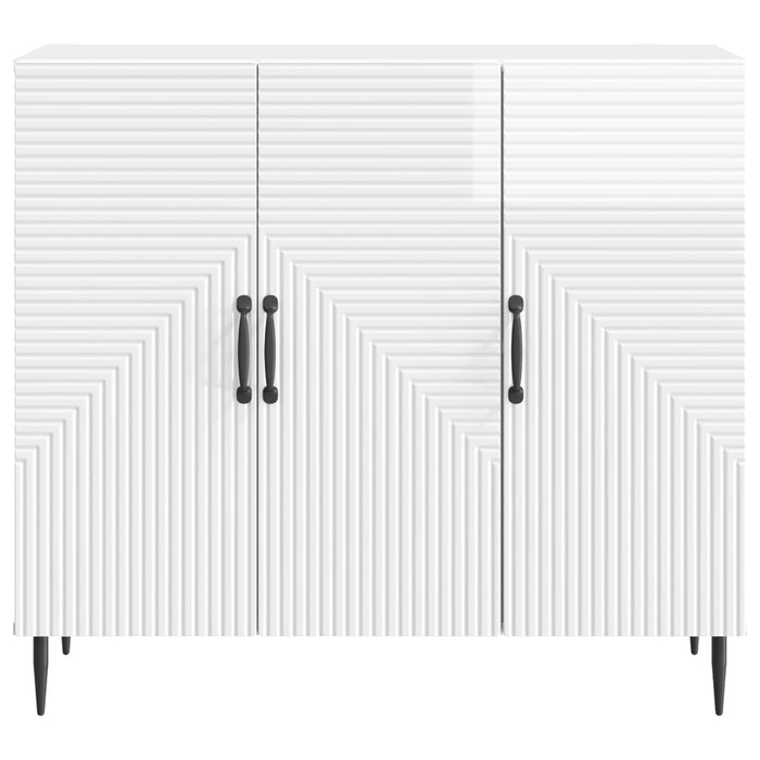 Bufet Alb foarte lucios 89 x 34,5 x 80 cm Lemn prelucrat - WALTI WALTI