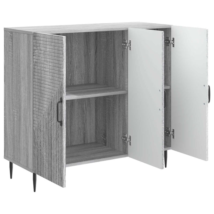 Bufet Sonoma gri 89 x 34,5 x 80 cm Lemn prelucrat - WALTI WALTI