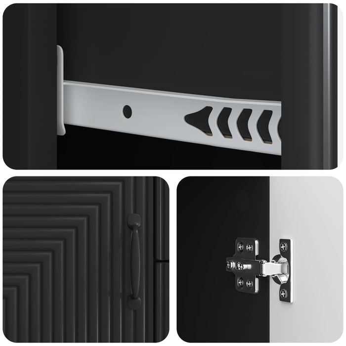 Bufet cu sertar Negru 89 x 34,5 x 60 cm Lemn prelucrat - WALTI WALTI