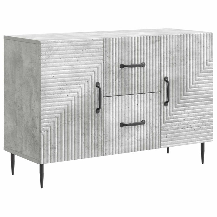 Bufet cu sertar Gri Beton 89 x 34,5 x 60 cm Lemn prelucrat - WALTI WALTI
