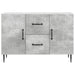 Bufet cu sertar Gri Beton 89 x 34,5 x 60 cm Lemn prelucrat - WALTI WALTI