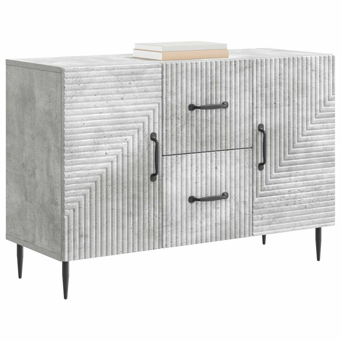 Bufet cu sertar Gri Beton 89 x 34,5 x 60 cm Lemn prelucrat - WALTI WALTI