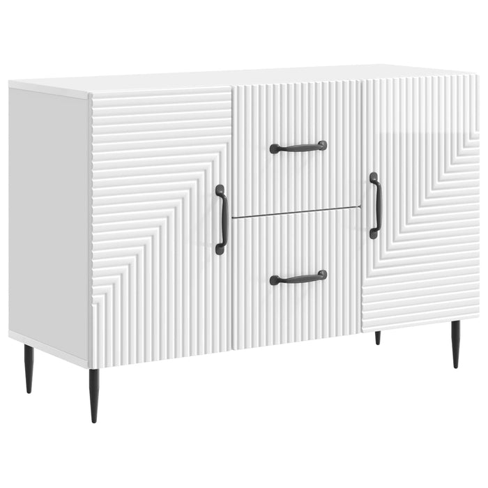 Bufet Alb foarte lucios 89 x 34,5 x 60 cm Lemn prelucrat - WALTI WALTI