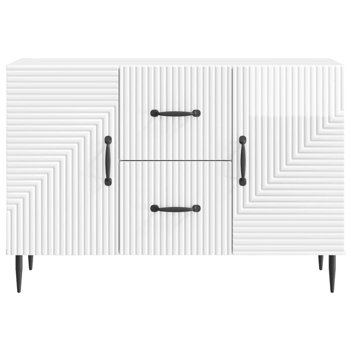 Bufet Alb foarte lucios 89 x 34,5 x 60 cm Lemn prelucrat - WALTI WALTI
