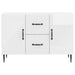Bufet Alb foarte lucios 89 x 34,5 x 60 cm Lemn prelucrat - WALTI WALTI