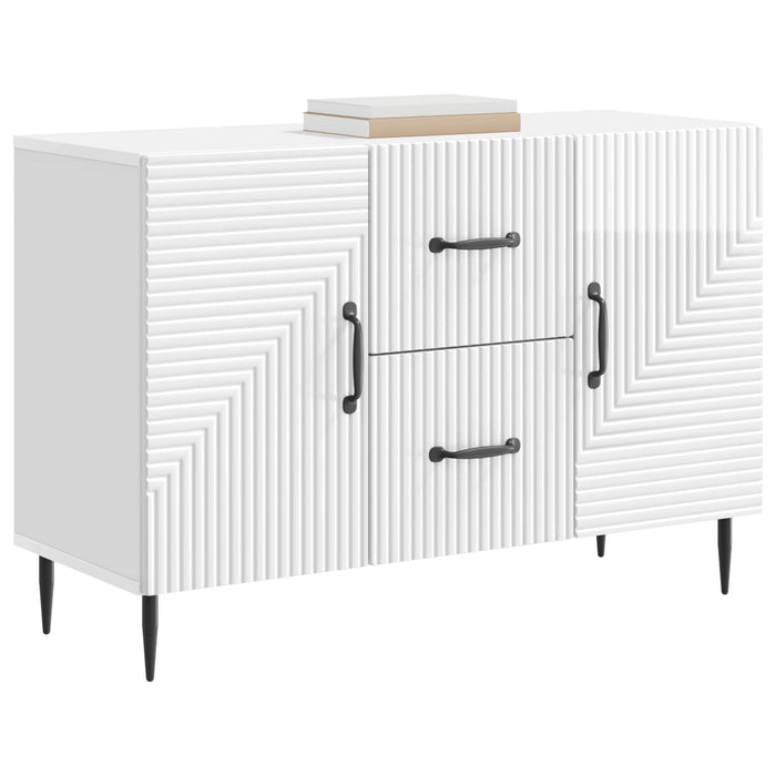 Bufet Alb foarte lucios 89 x 34,5 x 60 cm Lemn prelucrat - WALTI WALTI