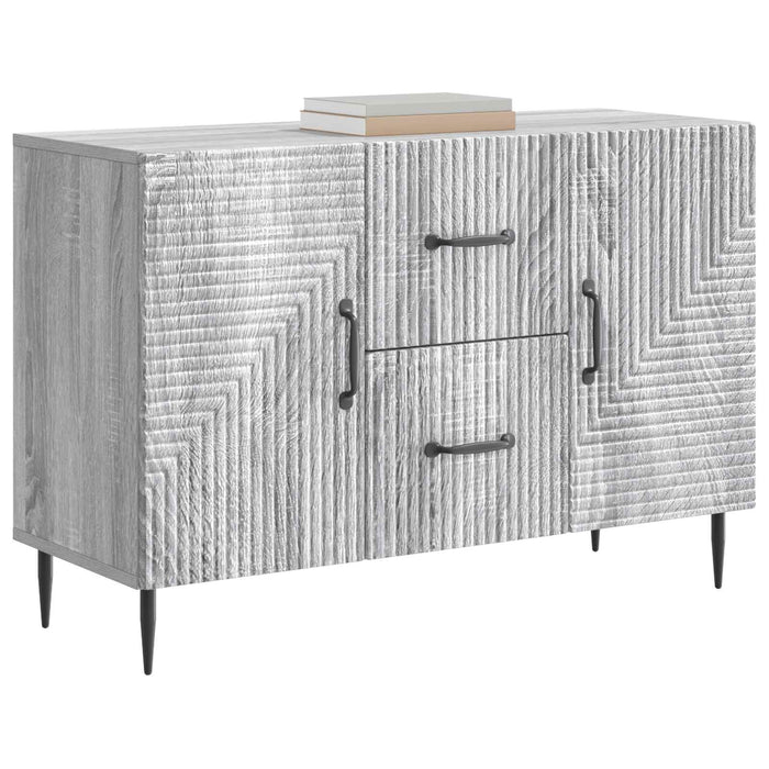 Bufet cu sertar Sonoma gri 89 x 34,5 x 60 cm Lemn prelucrat - WALTI WALTI