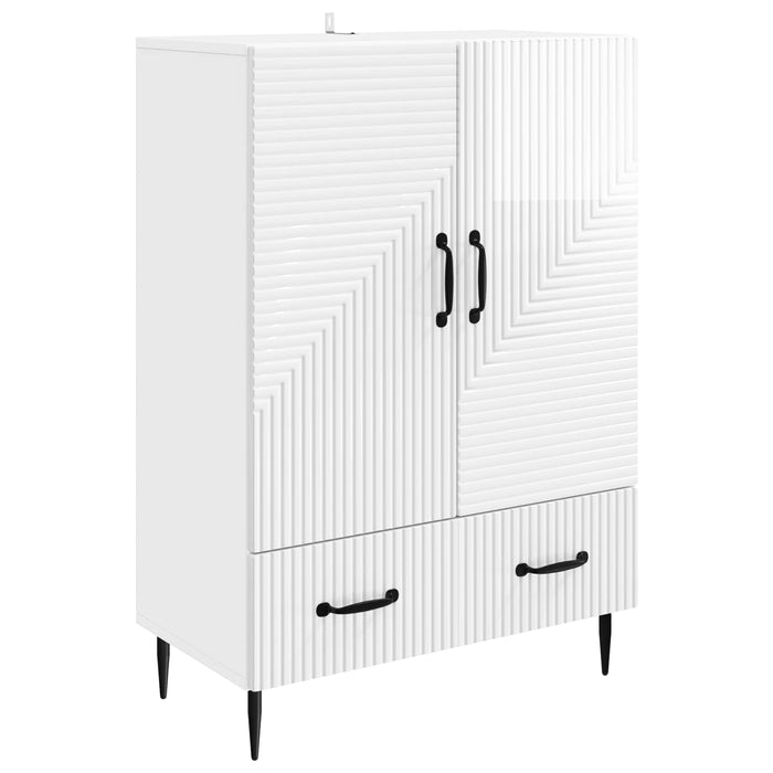 Bufet Alb foarte lucios 66 x 34,5 x 95 cm Lemn prelucrat - WALTI WALTI