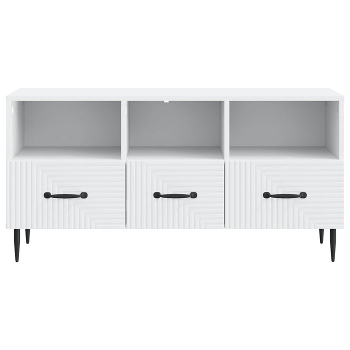 Cabinet TV cu sertar Alb 102 x 34,5 x 50 cm Lemn prelucrat - WALTI WALTI