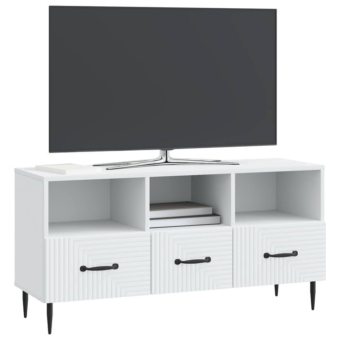 Cabinet TV cu sertar Alb 102 x 34,5 x 50 cm Lemn prelucrat - WALTI WALTI