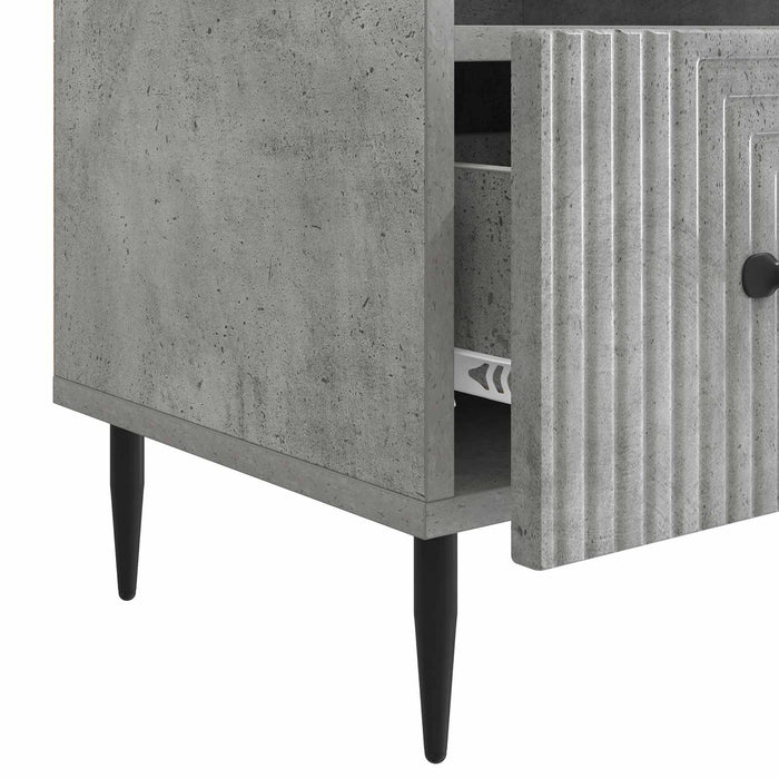 Cabinet TV Gri Beton 102 x 34,5 x 50 cm Lemn prelucrat - WALTI WALTI