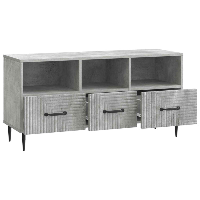 Cabinet TV Gri Beton 102 x 34,5 x 50 cm Lemn prelucrat - WALTI WALTI