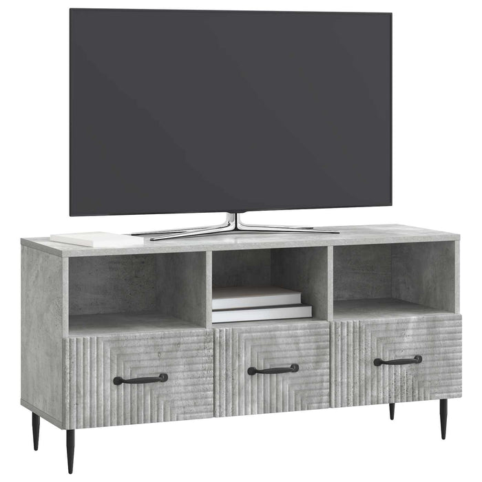 Cabinet TV Gri Beton 102 x 34,5 x 50 cm Lemn prelucrat - WALTI WALTI