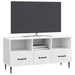 Cabinet TV Alb foarte lucios 102 x 34,5 x 50 cm Lemn prelucrat - WALTI WALTI