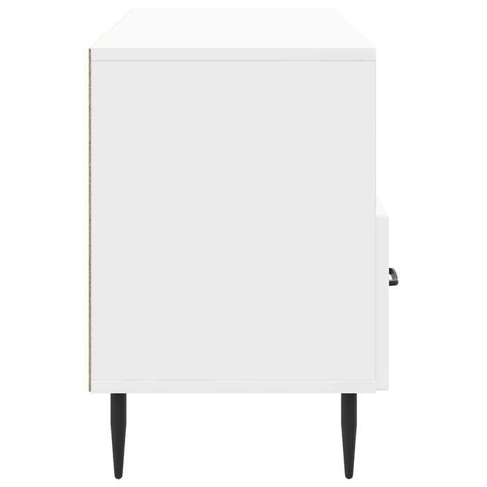 Cabinet TV Alb foarte lucios 102 x 34,5 x 50 cm Lemn prelucrat - WALTI WALTI