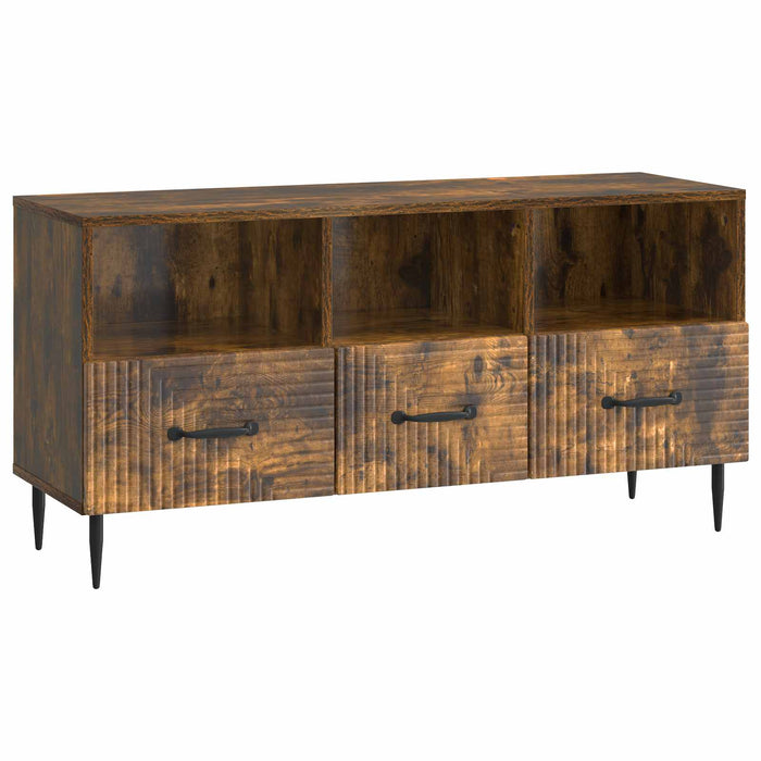 Cabinet TV Stejar fumuriu 102 x 34,5 x 50 cm Lemn prelucrat - WALTI WALTI