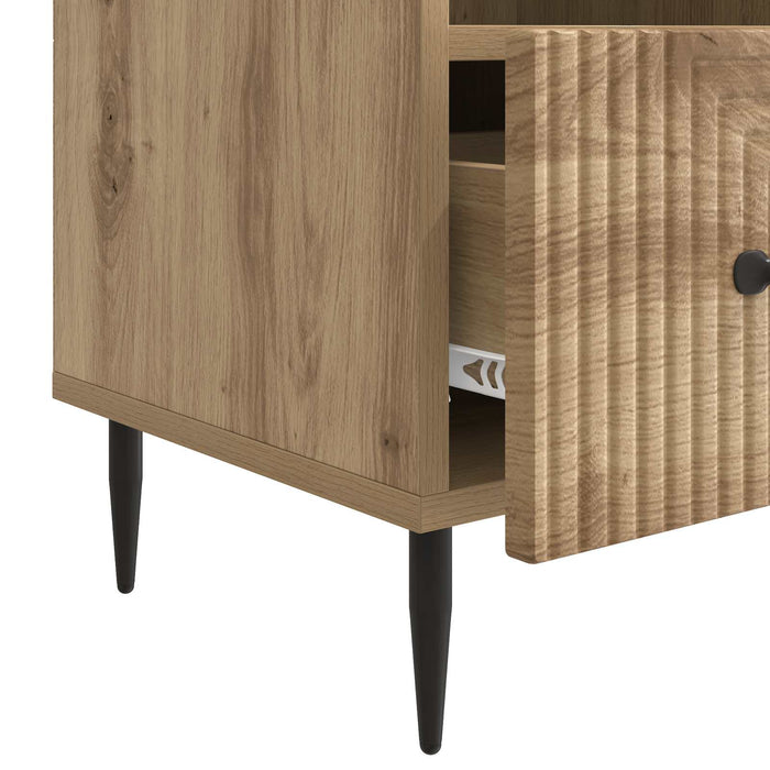 Cabinet TV Stejar Artizanal 102 x 34,5 x 50 cm Lemn prelucrat - WALTI WALTI