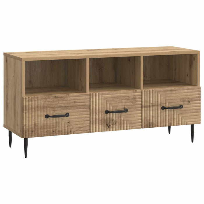 Cabinet TV Stejar Artizanal 102 x 34,5 x 50 cm Lemn prelucrat - WALTI WALTI