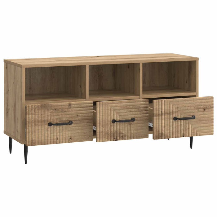 Cabinet TV Stejar Artizanal 102 x 34,5 x 50 cm Lemn prelucrat - WALTI WALTI