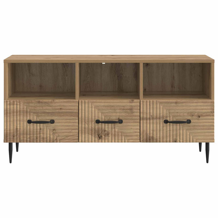 Cabinet TV Stejar Artizanal 102 x 34,5 x 50 cm Lemn prelucrat - WALTI WALTI