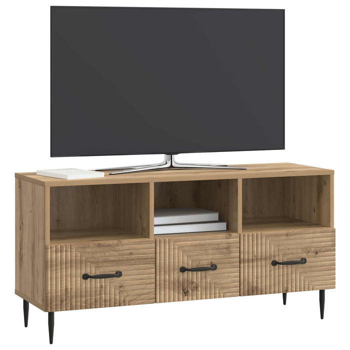 Cabinet TV Stejar Artizanal 102 x 34,5 x 50 cm Lemn prelucrat - WALTI WALTI