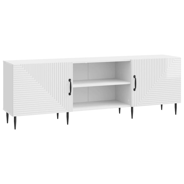 Cabinet TV Alb foarte lucios 150 x 31 x 50 cm Lemn prelucrat - WALTI WALTI