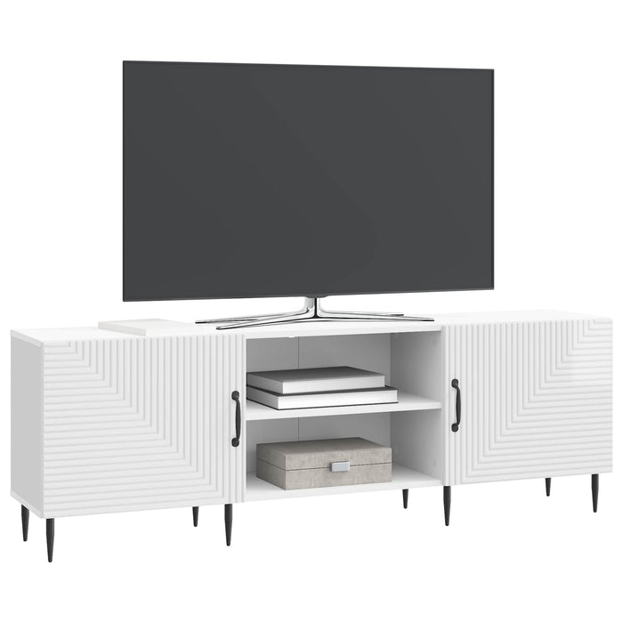 Cabinet TV Alb foarte lucios 150 x 31 x 50 cm Lemn prelucrat - WALTI WALTI