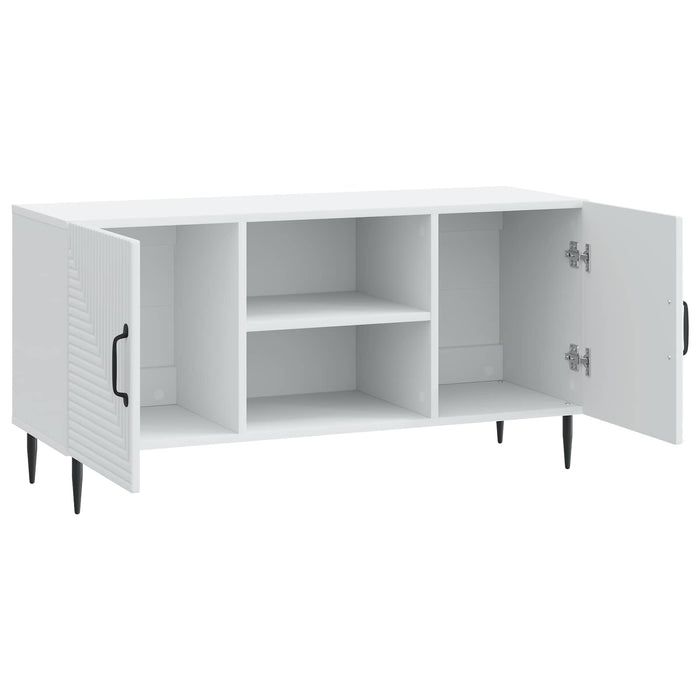 Cabinet TV Alb 102 x 34,5 x 50 cm Lemn prelucrat - WALTI WALTI