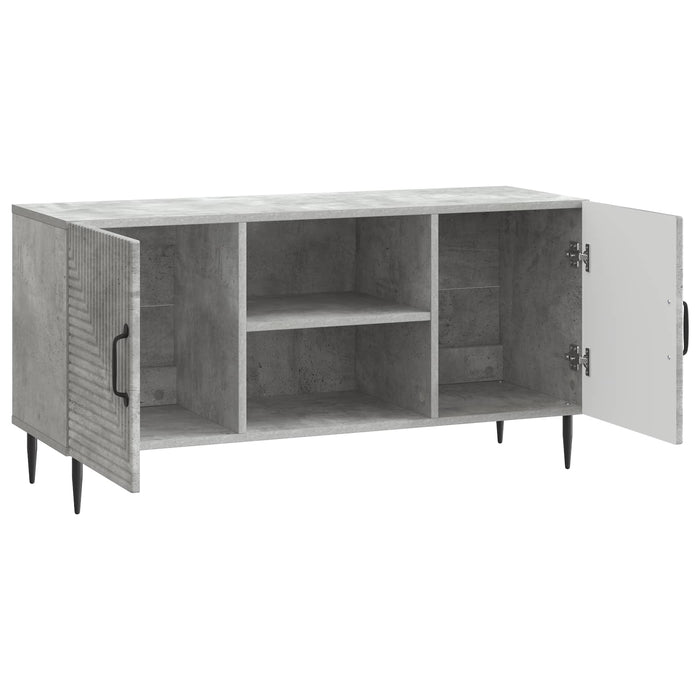 Cabinet TV Gri Beton 102 x 34,5 x 50 cm Lemn prelucrat - WALTI WALTI