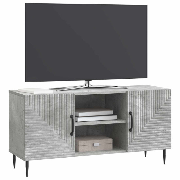 Cabinet TV Gri Beton 102 x 34,5 x 50 cm Lemn prelucrat - WALTI WALTI