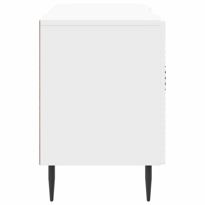 Cabinet TV Alb foarte lucios 102 x 34,5 x 50 cm Lemn prelucrat - WALTI WALTI
