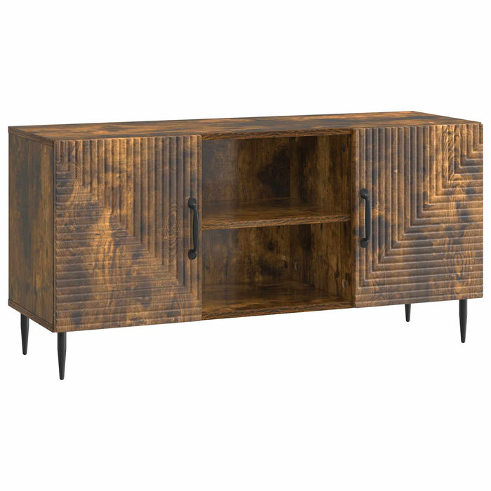 Cabinet TV Stejar fumuriu 102 x 34,5 x 50 cm Lemn prelucrat - WALTI WALTI