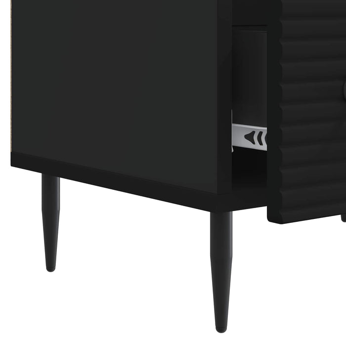 Cabinet TV cu sertar Negru 147 x 34,5 x 30 cm Lemn prelucrat - WALTI WALTI