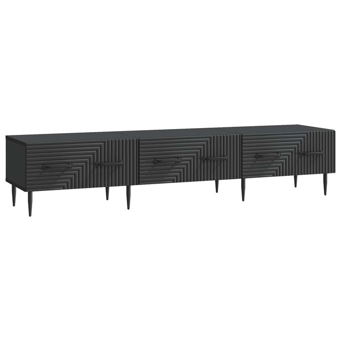 Cabinet TV cu sertar Negru 147 x 34,5 x 30 cm Lemn prelucrat - WALTI WALTI