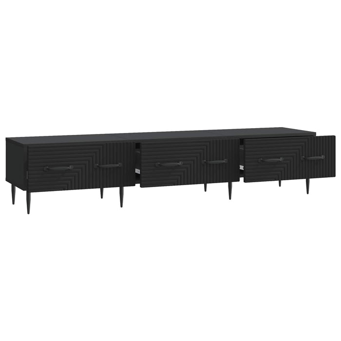 Cabinet TV cu sertar Negru 147 x 34,5 x 30 cm Lemn prelucrat - WALTI WALTI