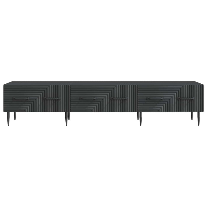 Cabinet TV cu sertar Negru 147 x 34,5 x 30 cm Lemn prelucrat - WALTI WALTI